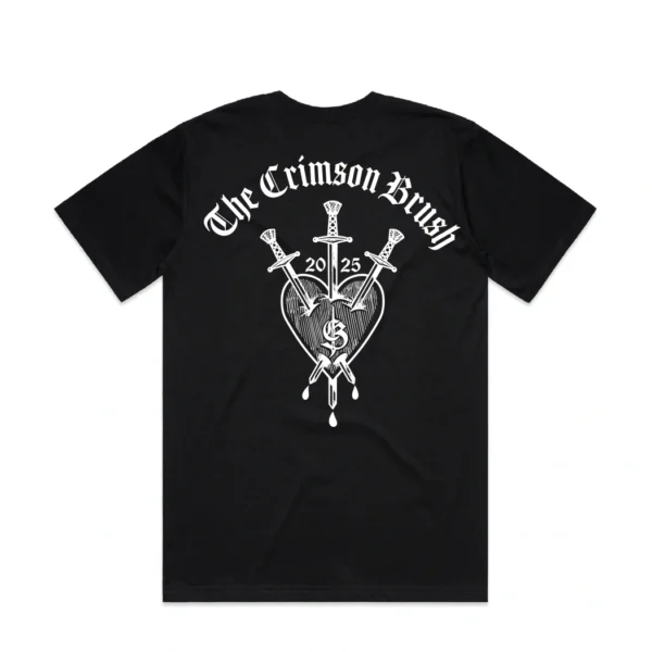 The Crimson Brush 2025 T-Shirt (Black) (Pre-Order Exclusive) - Image 2